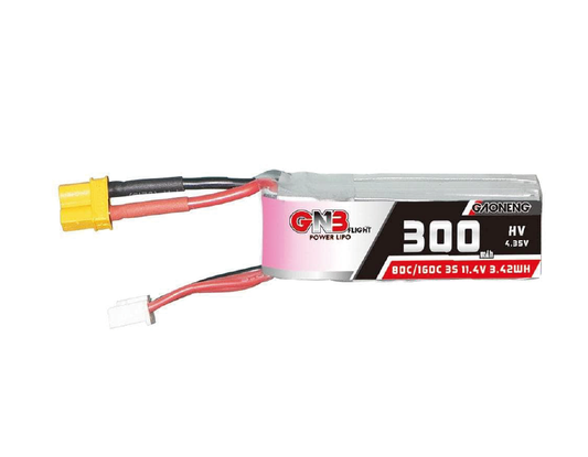 Batería Gaoneng GNB LiPo 300mAh 3S 80 ~ 160C con conector XT30