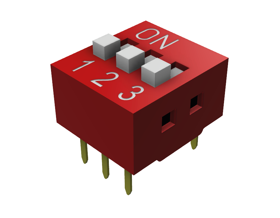 DIP Switch / Interruptor de posiciones Rojo