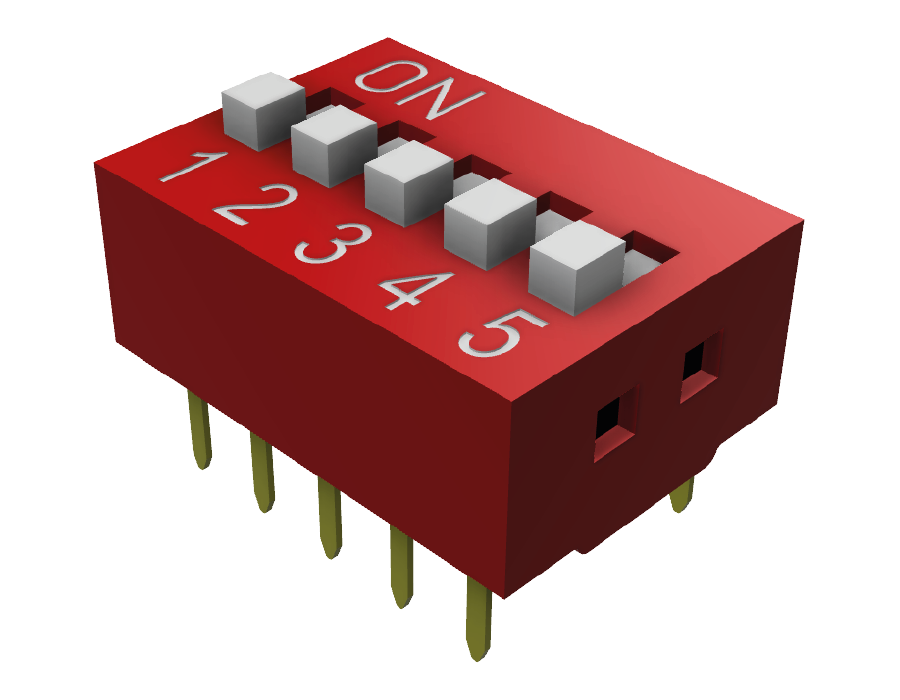 DIP Switch / Interruptor de posiciones Rojo