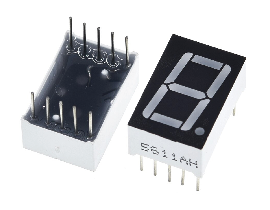 Display 7 segmentos de 1 digito ánodo común