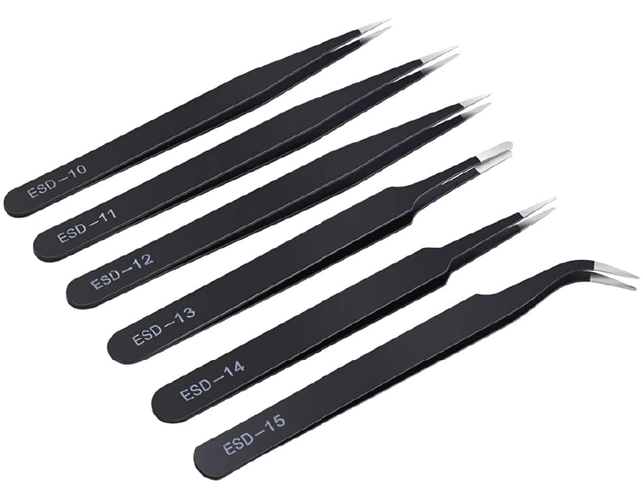 Pinzas de precisión antiestáticas de acero inoxidable