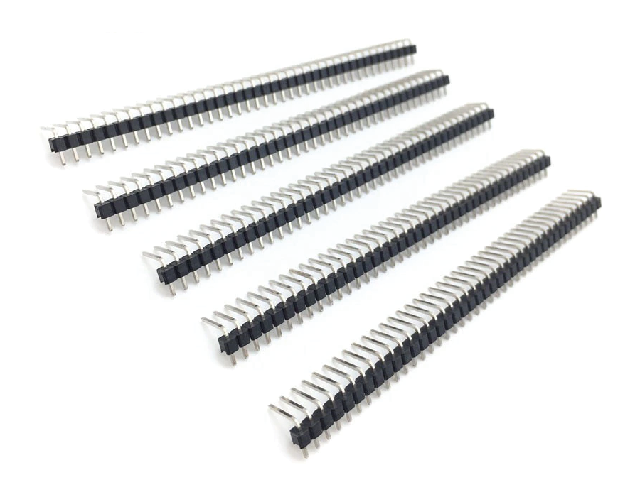 Regleta macho 1×40 pines inclinada 90° (2.54mm)
