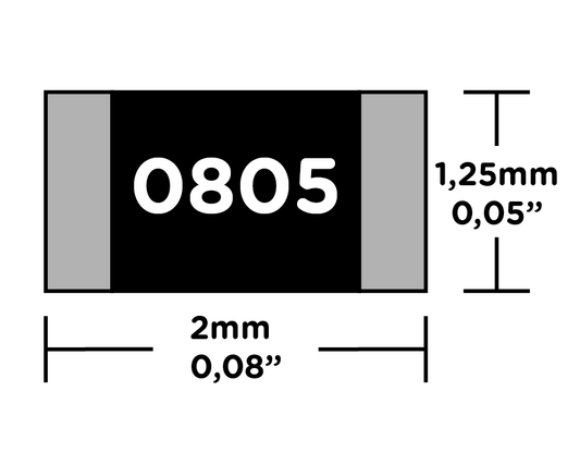 Resistencia 0805 SMD Tolerancia 5% (10 Unidades)