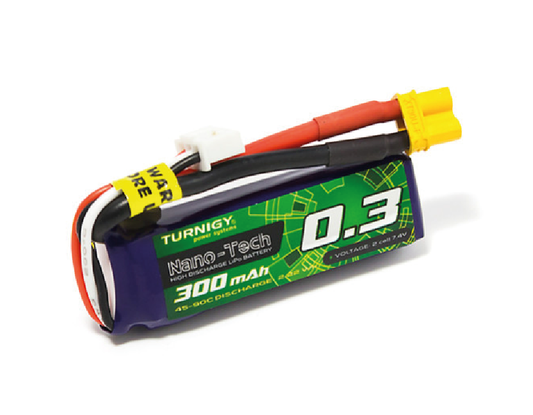 Batería LiPo Turnigy nano-tech 300mAh 2S 45 ~ 90C w/XT30