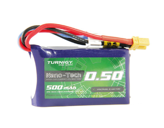 Batería LiPo Turnigy nano-tech 500mAh 2S 25C ~ 50C