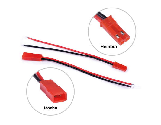 Conector JST de 2 pines Macho-Hembra