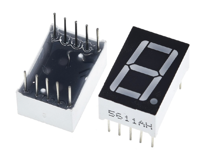 Display 7 segmentos de 1 digito ánodo común