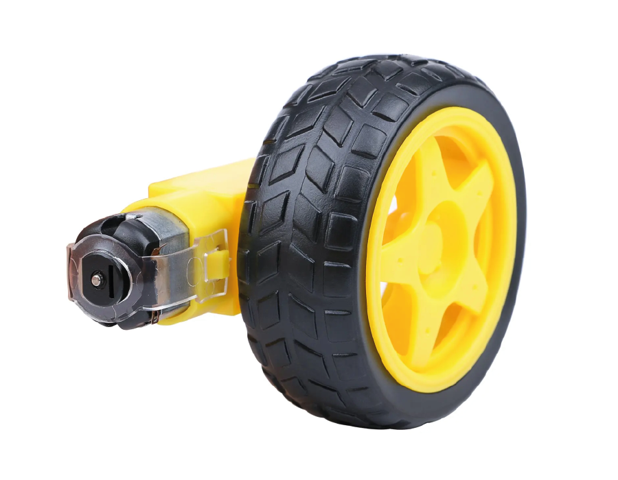 Rueda con neumático de goma de 65mm