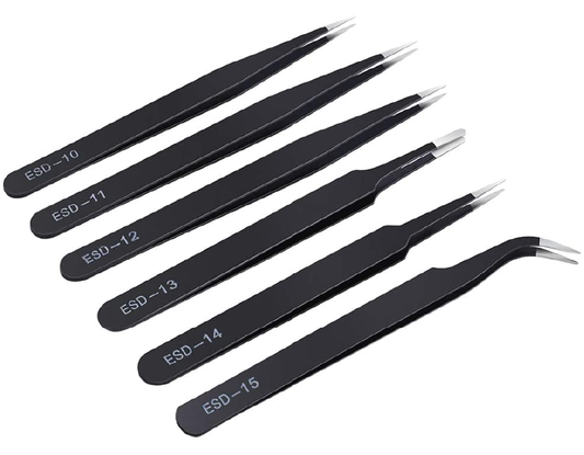 Pinzas de precisión antiestáticas de acero inoxidable