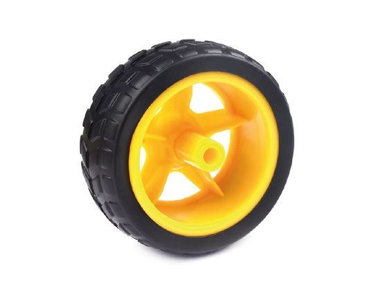 Rueda con neumático de goma de 65mm