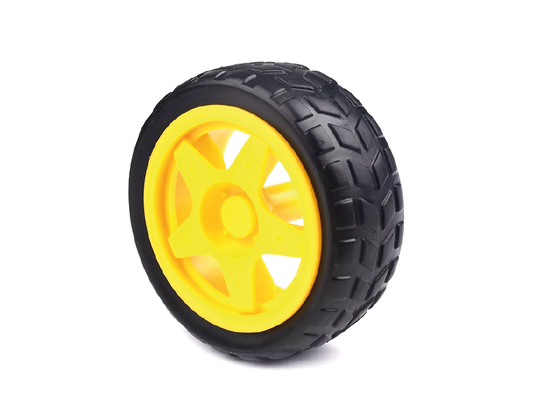 Rueda con neumático de goma de 65mm