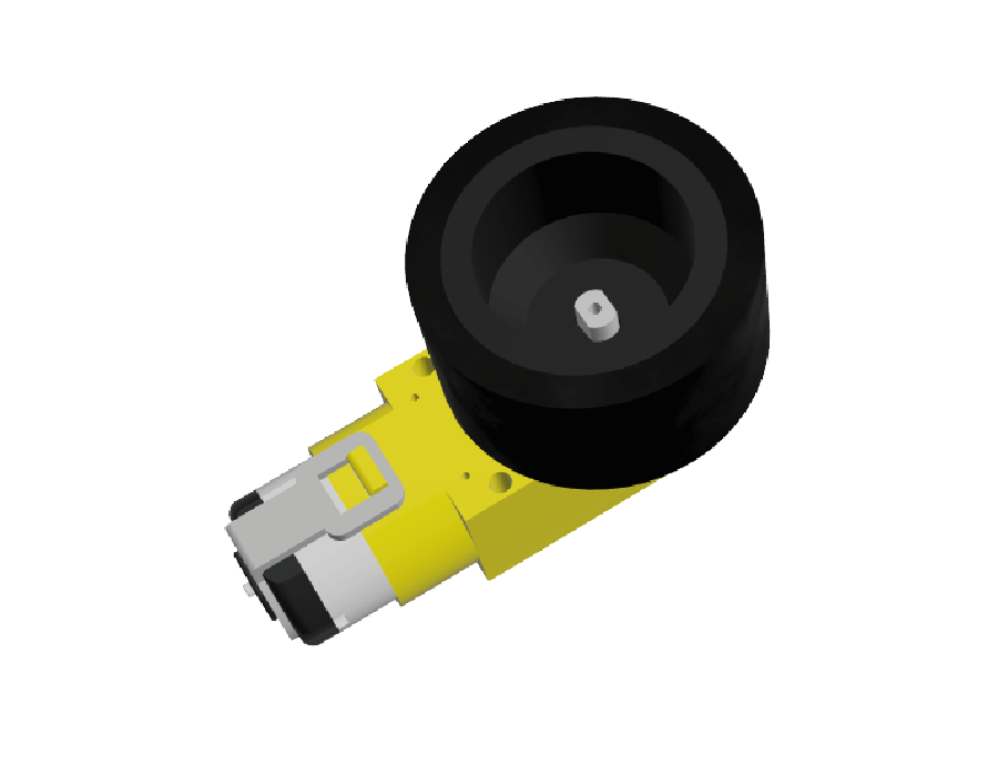 Rueda para motorreductor amarillo