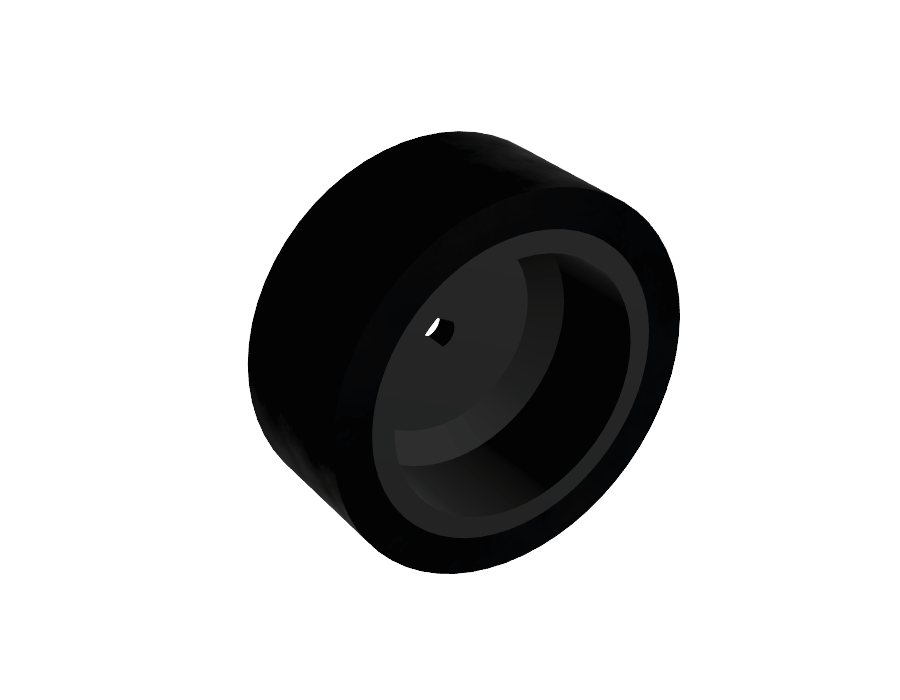 Rueda grande para motorreductor amarillo