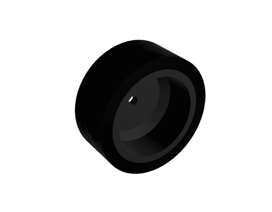 Rueda grande para motorreductor amarillo