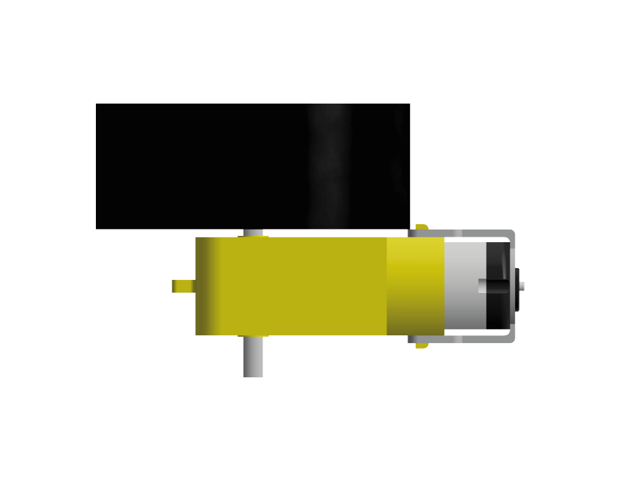 Rueda grande para motorreductor amarillo