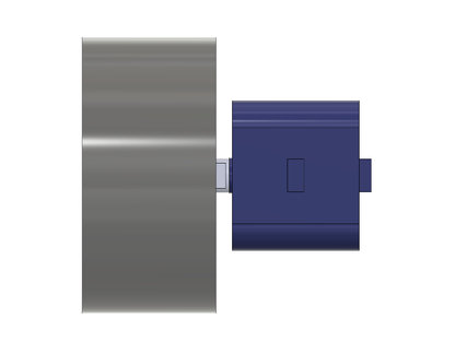 Rueda para motorreductor azul